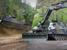 Brothers in arms: Buffalo ARV3 recovery vehicle and Kodiak AEV3 engineering vehicle