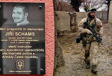 A memorial plaque to war veteran Jiri "Regi" Schams was unveiled