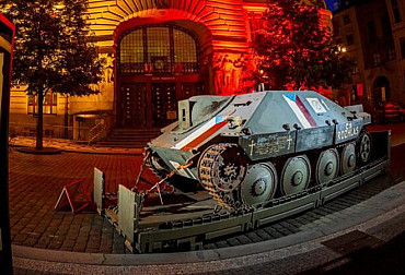 In the center of Prague, you can see the Hetzer tank destroyer used by insurgents during the Prague Uprising in 1945